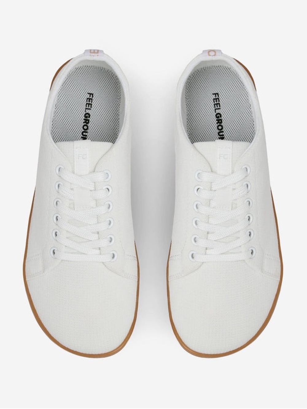 Feelgrounds Original Knit sneakers white minimalist barefoot gum rubber sole